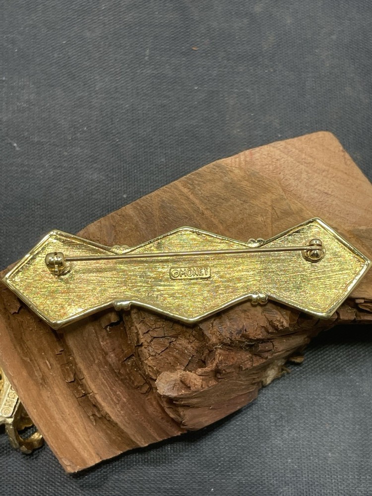 BSK &MONET Gold Tone BOOCH 2pcs