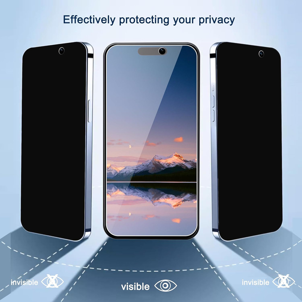 Privacy Screen Protector for Iphone 16 / Iphone 15 / Iphone 15 Pro [6.1 Inch] 3