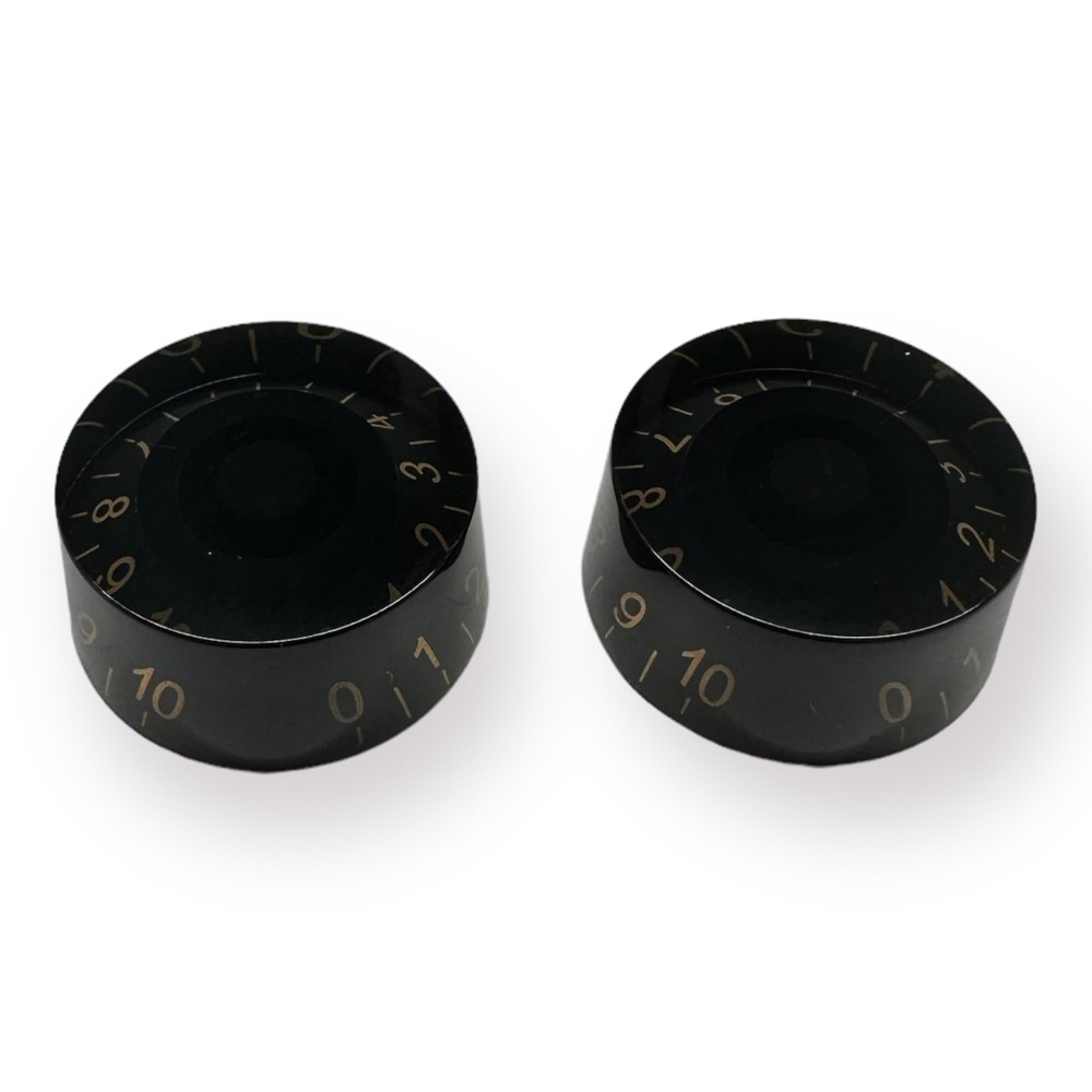 AxLabs Speed Knobs (Set of 2), Aged Black, White Font