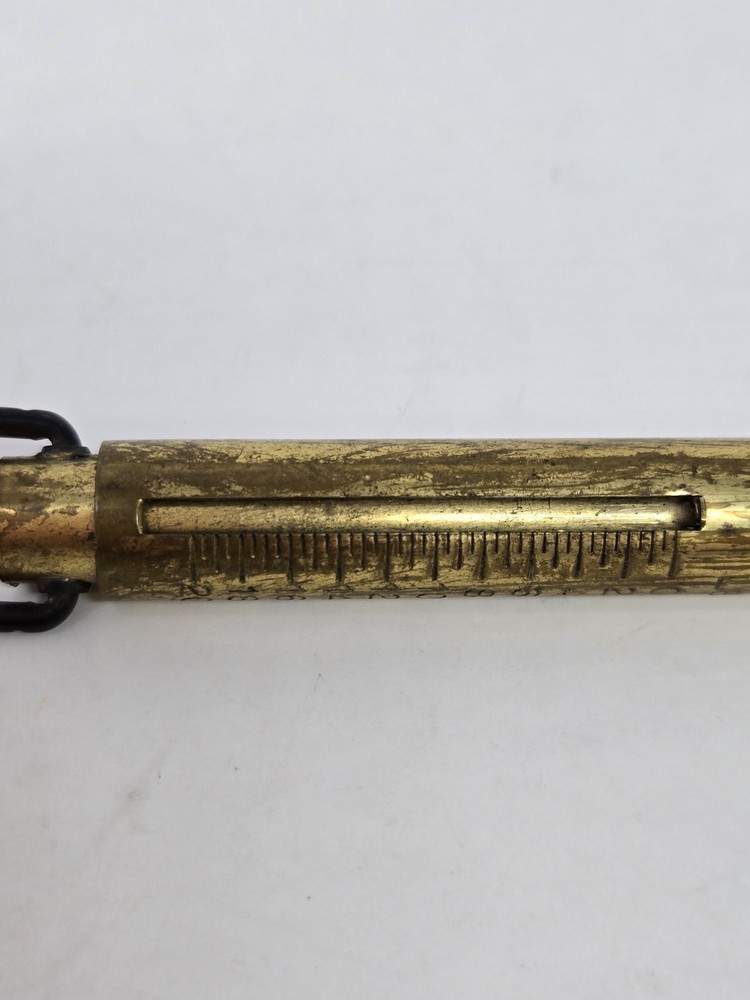Vintage Brass Spring Salter Pull Down Hanging Scale
