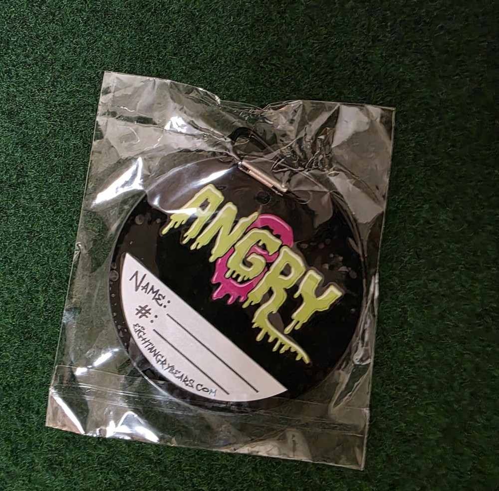 Angry 8 Putting Disk Marker | Bear Design | Angry 8 Name Tag | Golf Accessory