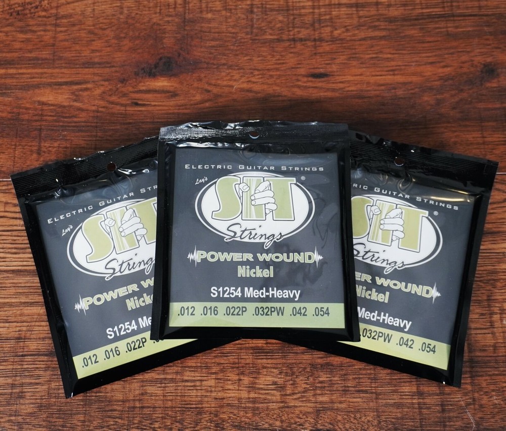 SIT S1254 Power Wound Nickel Custom Medium Heavy Guitar String Set 3 Pack