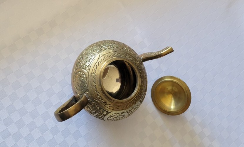 Small Unique Engraved Turkish Coffee / Tea Pot