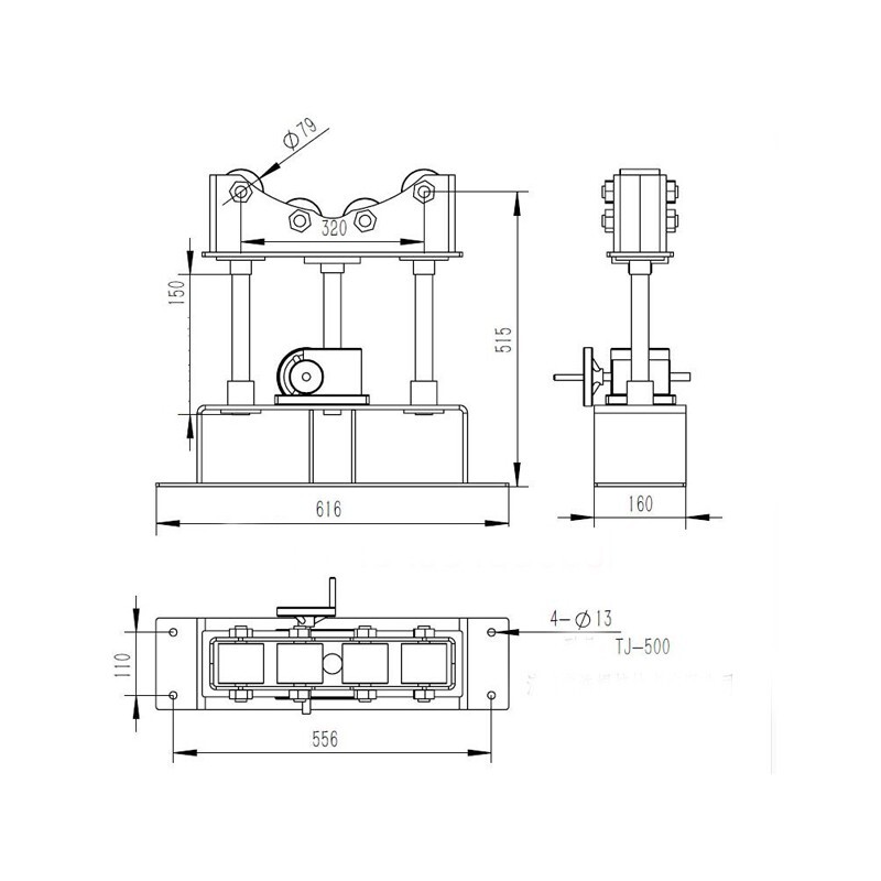 2 PCS 500KG Manual Accurate Rolling Support Frame for Welding Adjustable Height