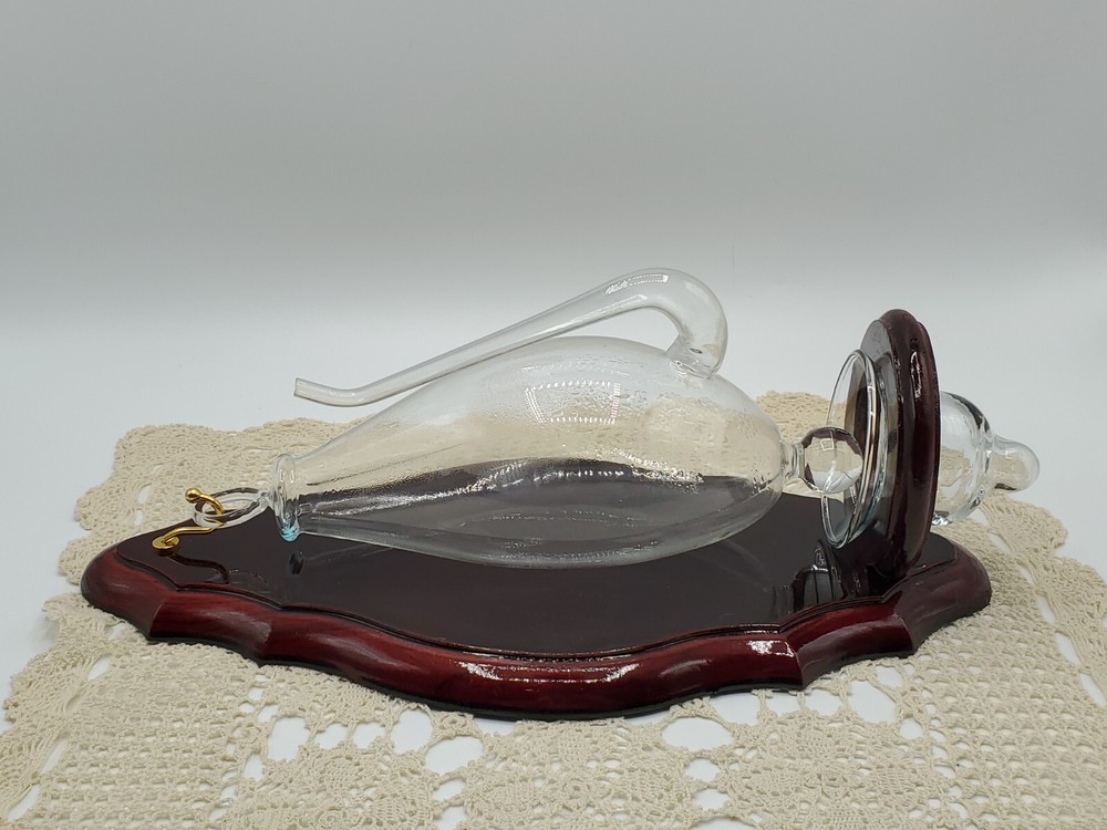 Barometer with Plaque High Gloss Cherry Wood