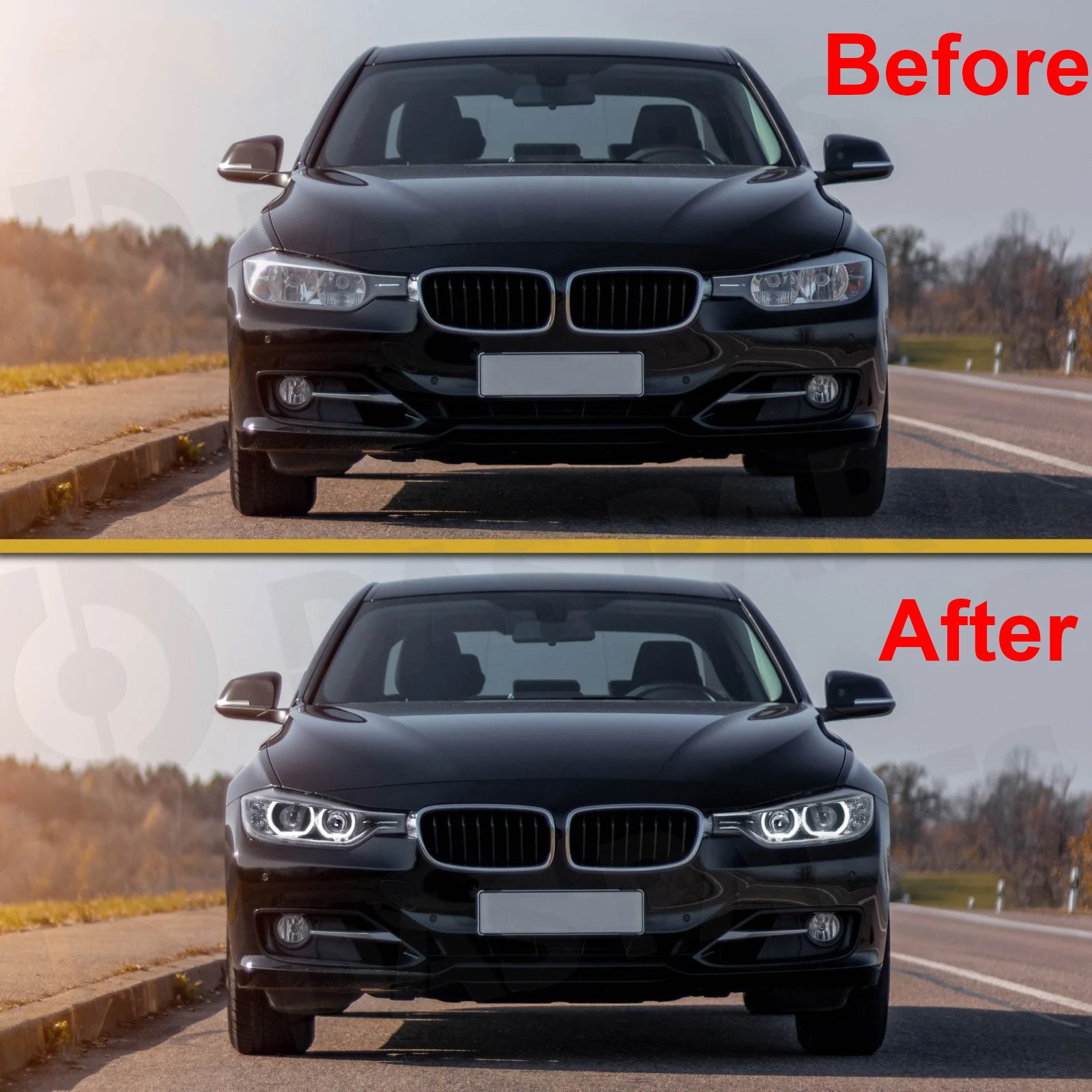 For 2012-15 BMW F30 320i 328i 335i DRL Headlight Full LED LCI Style fit Halogen