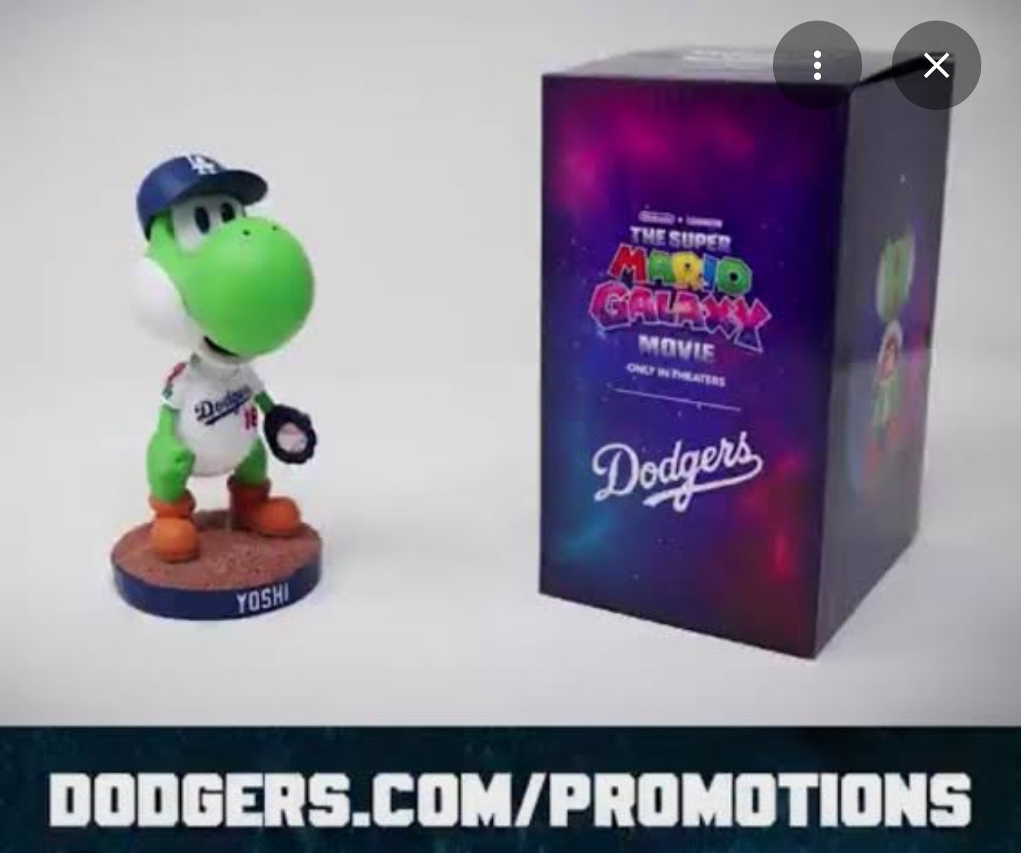 2026 Yoshi Dodgers Super Mario Bobblehead 3/31/26 SGA Presale Nintendo Movie