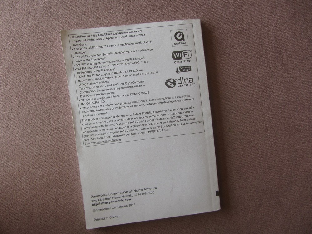 Original Panasonic Digital Camera Lumix DC-GH5L DC-GH5 Basic Owner’s Manual