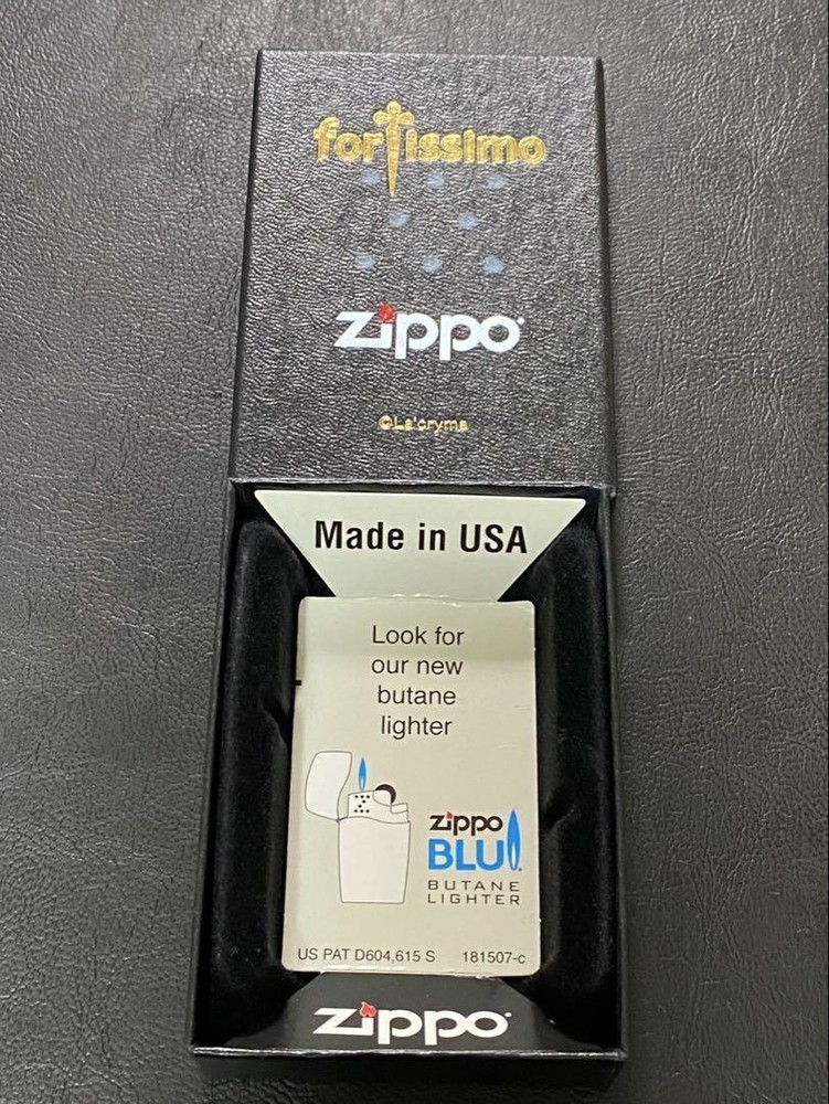 Zippo Fortissimo Momiji Etching Silver Double Sided Processing Lighter Regular