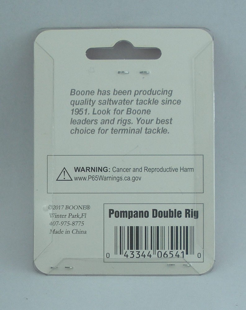 Boone 06541 Pompano Rig 2/0 Gold Hook