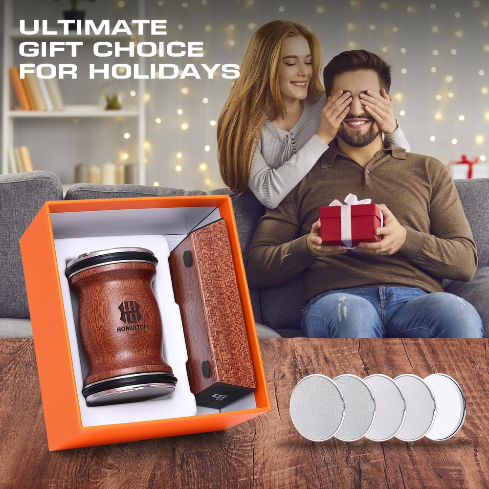 Rolling Sharpener Kit, Kitchen Sharpener with Replaceable Discs Diamond & Cer...