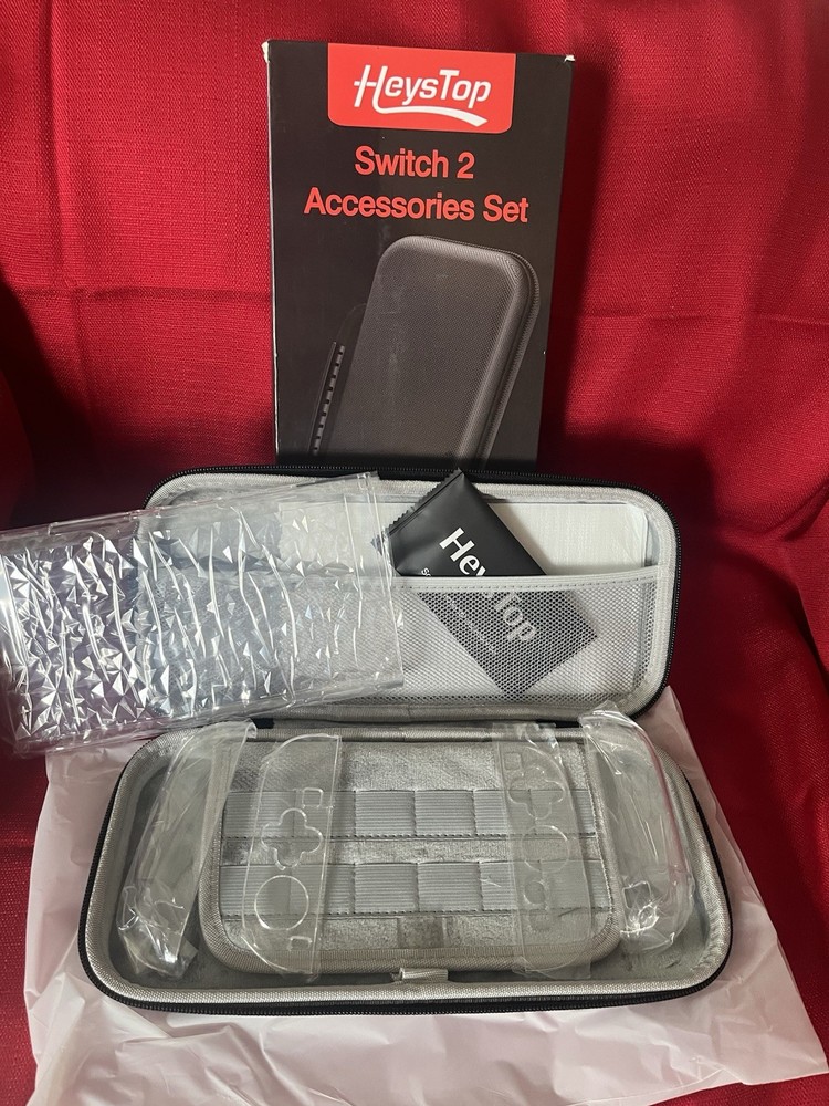 HeysTop Switch 2 Accessories Set Carrying Case & Thumb Grips Bundle
