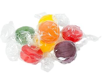Bayside Candy Assorted Fruit Buttons - Assorted Strawberry Orange Grape
