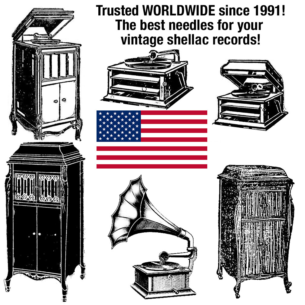 YOU CHOOSE - victrola NEEDLES for gramophone phonograph 78rpm 100/pack