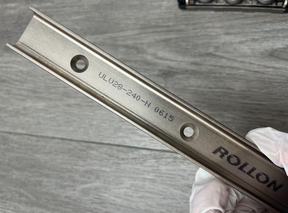 Rollon ULV28-240-N 0615 Compact Self-Aligning Linear Rail Guide System w/Sliders