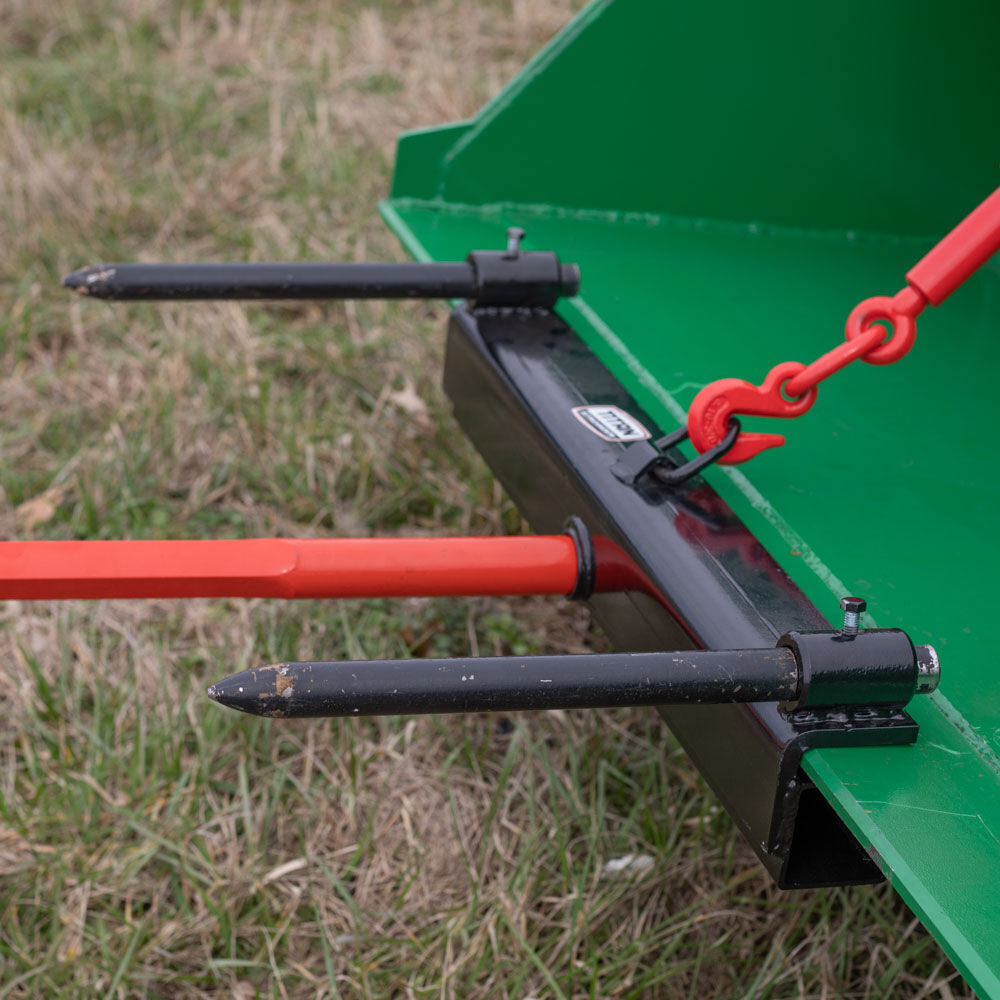 Titan Attachments Hay Bale Spear Frame Attachment with Stabilizer Spears