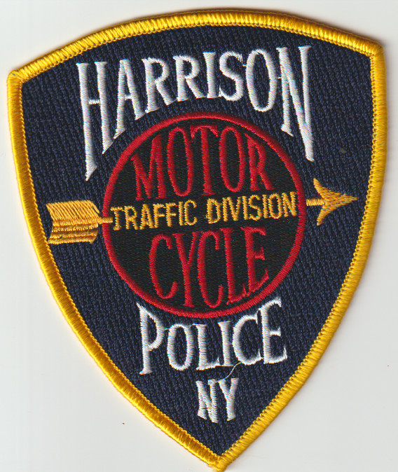 Harrison NY Traffic Division non shield shape patch shipped from Australia