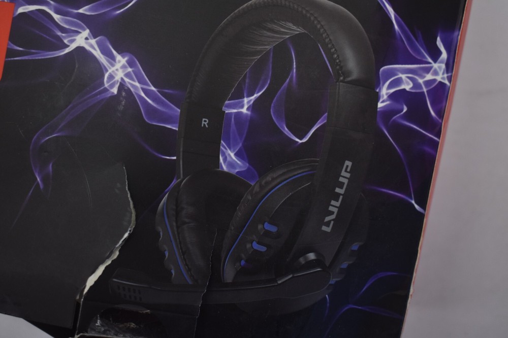 Lulup Pro Gaming Headset w Foldable Mic Universal Black/Blue Accessory