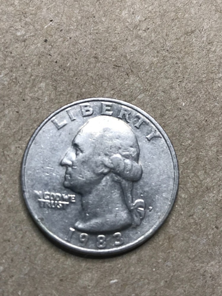 1983 P WASHINGTON QUARTER ERROR ! FILLED IN P MINT MARK ERROR