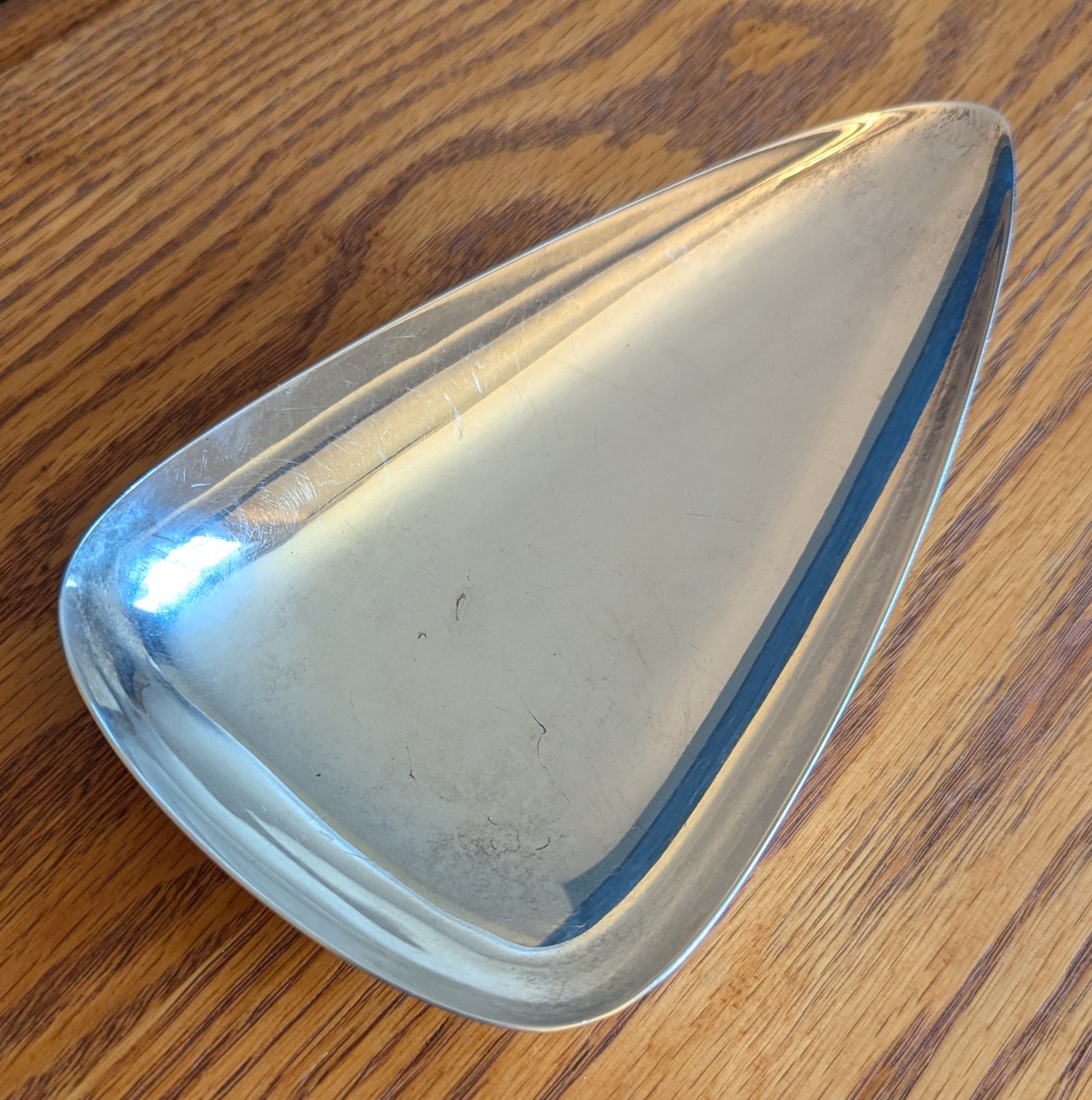 Vintage Reed & Barton #94 Silver Plated Teardrop 7" Dish Candy Nut Bowl MCM