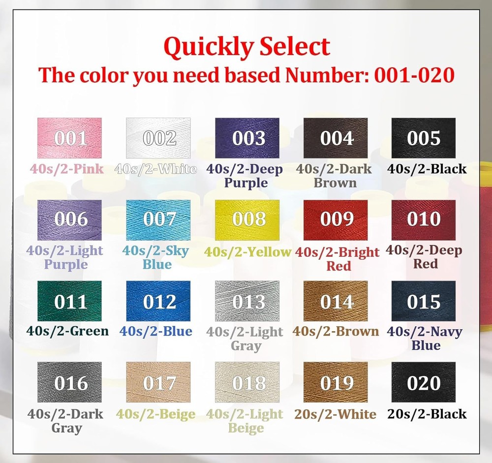 1800 Yards Serger Thread-Beige, All Purpose Thread for Sewing, Serger Thread ...