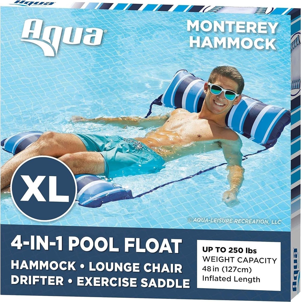 Patented Aqua 4-in-1 Hammock Float - Thrilling Waterside Experience