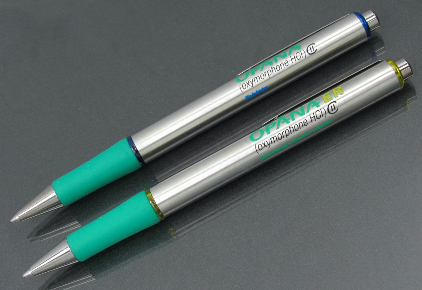 Opana Oxymorphone CII Metal PENS Boxed Set Drug Rep Pharmaceutical Promo HTF