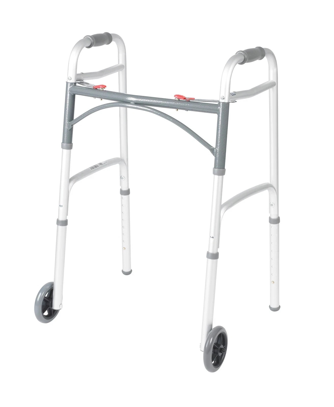 Drive Medical PreserveTech Deluxe Two Button Folding Walker 5"Wheels Damaged Box