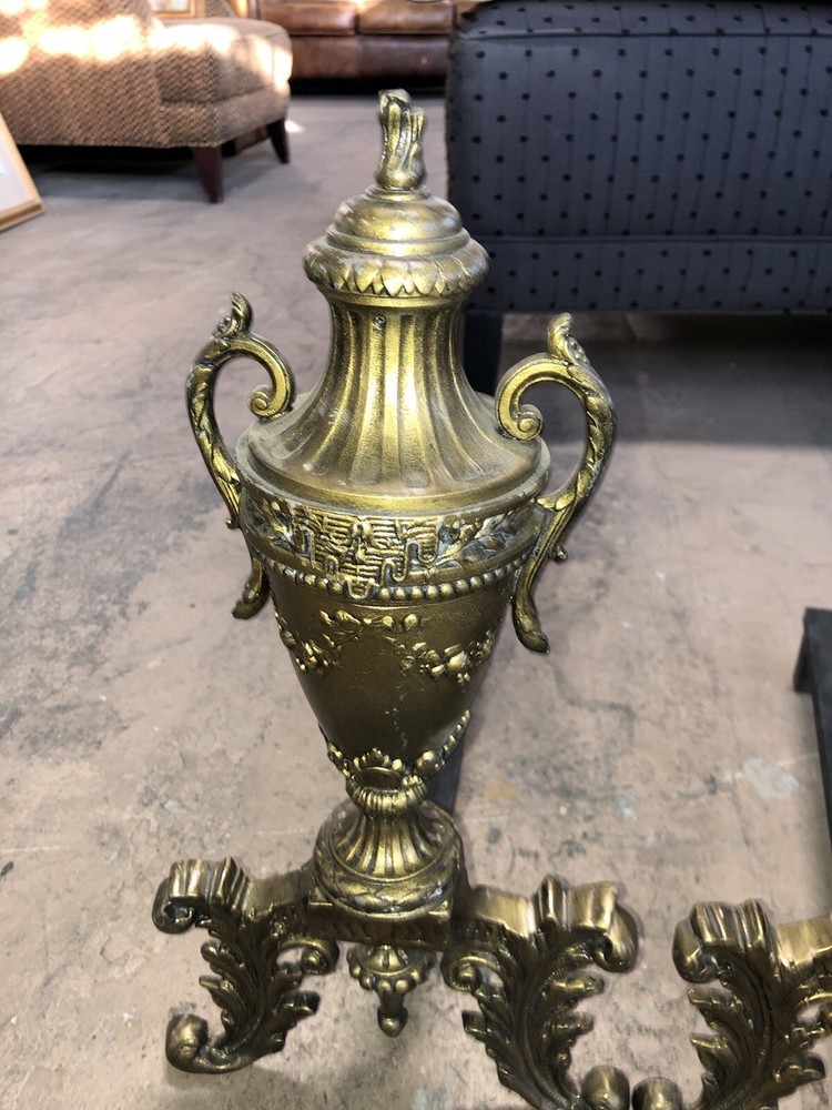 Antique Andirons Urn Form