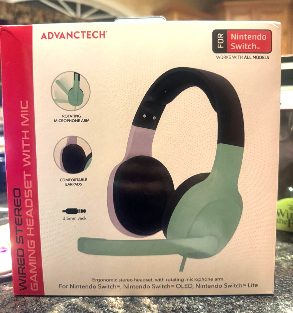 Advancetech Wired Stereo Gaming Headset With Mic For Nintenda Switch