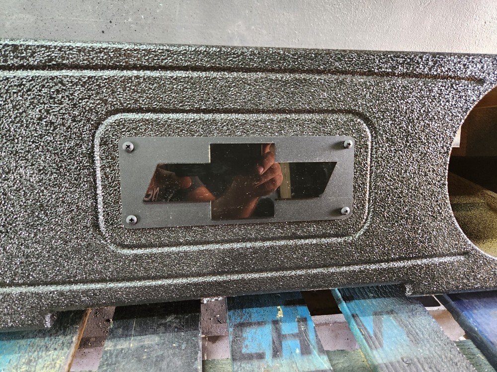 2014 - 2018 Custom Chevy Silverado Crew Cab subwoofer box Quad 8" Ported
