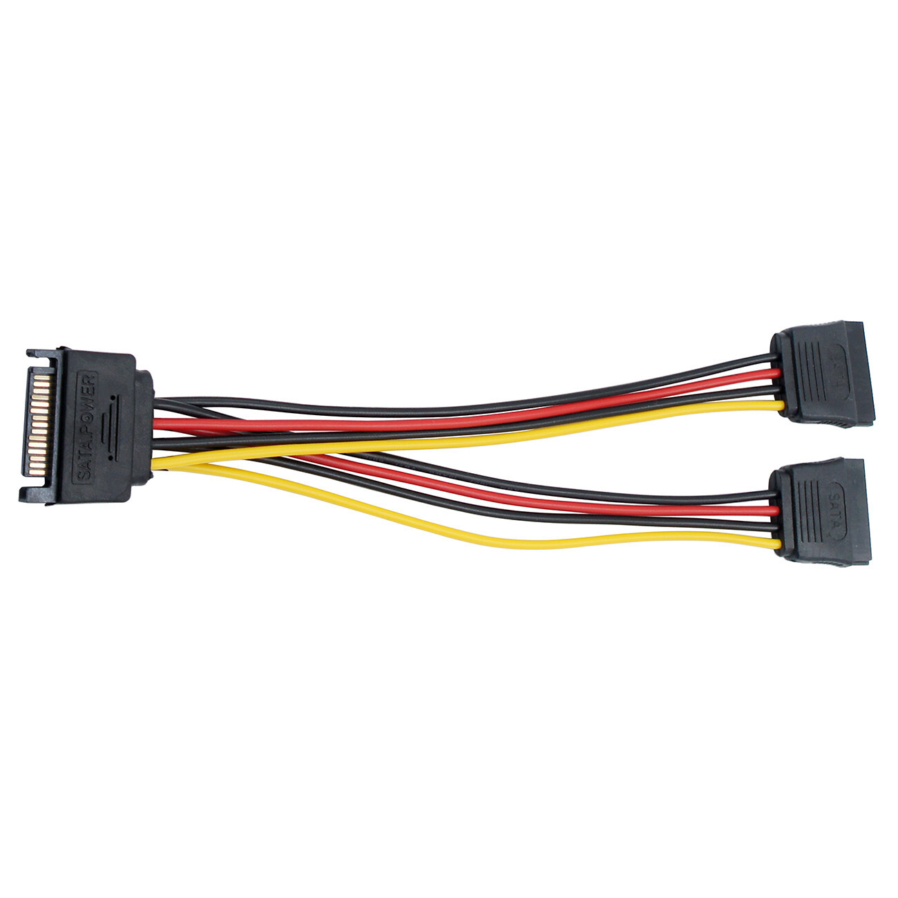 SATA Power 15-pin Y-Splitter Cable Adapter Male to Female for HDD Hard Drive