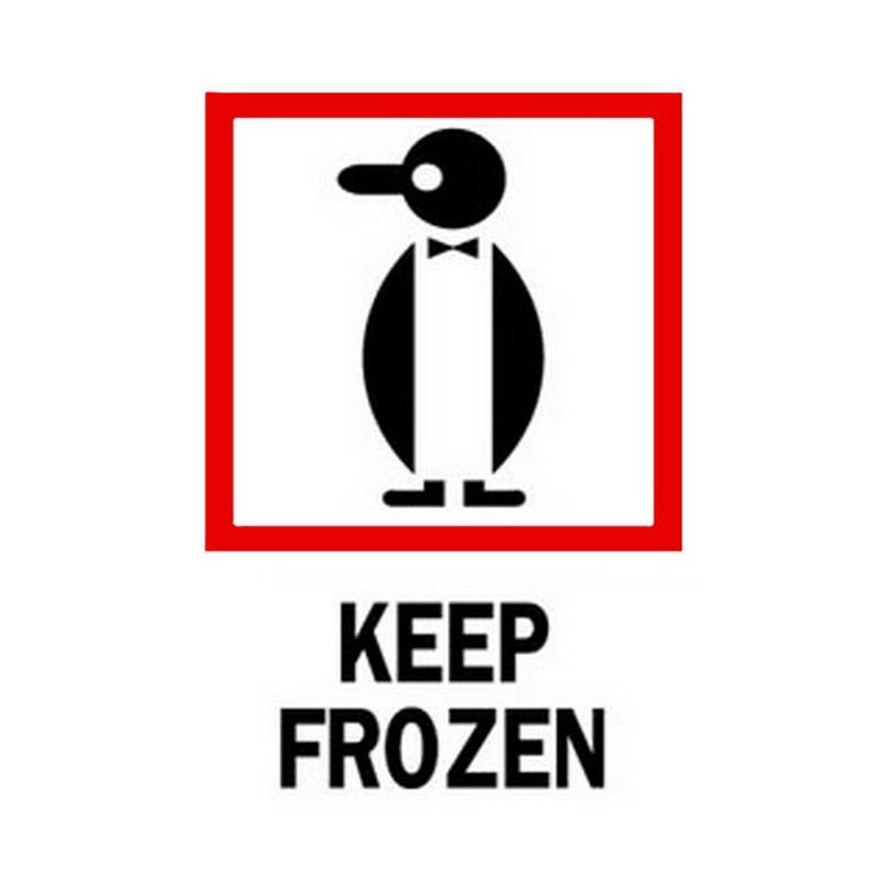 3" x 4" Keep Frozen Labels (500 per Roll)