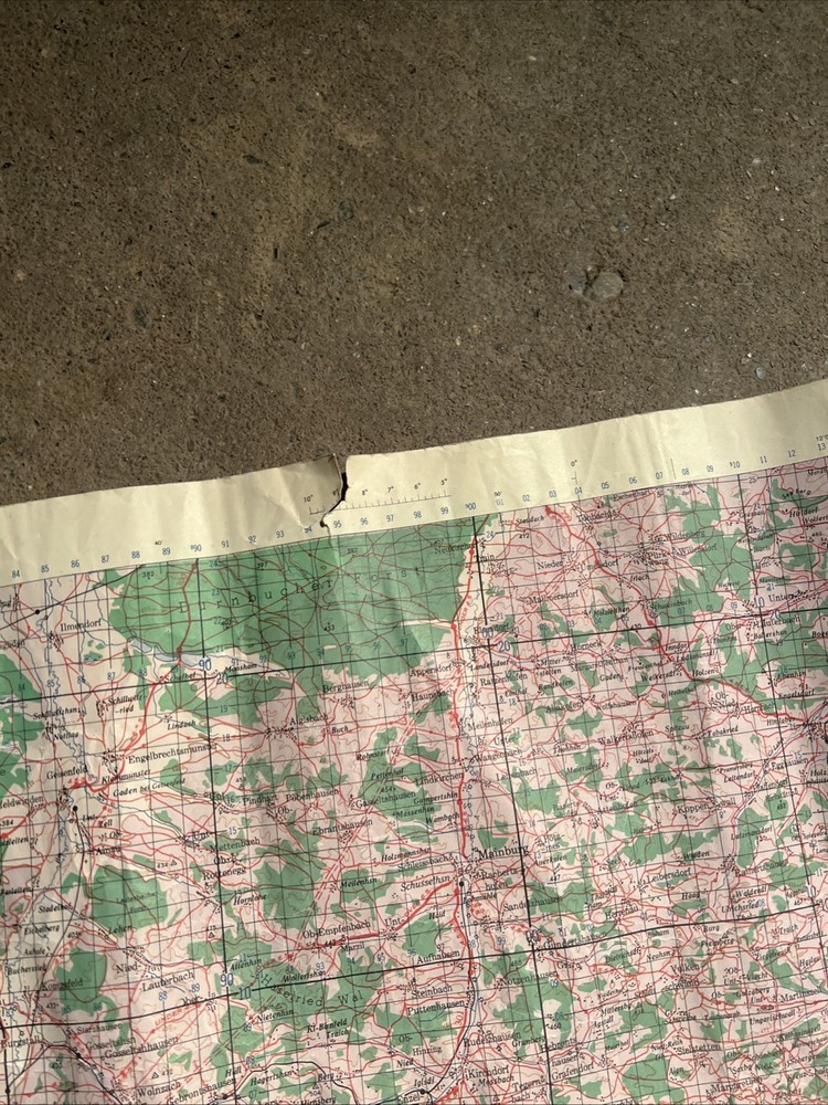 WW2 US Army Map Landshut Germany 1943 (DD92