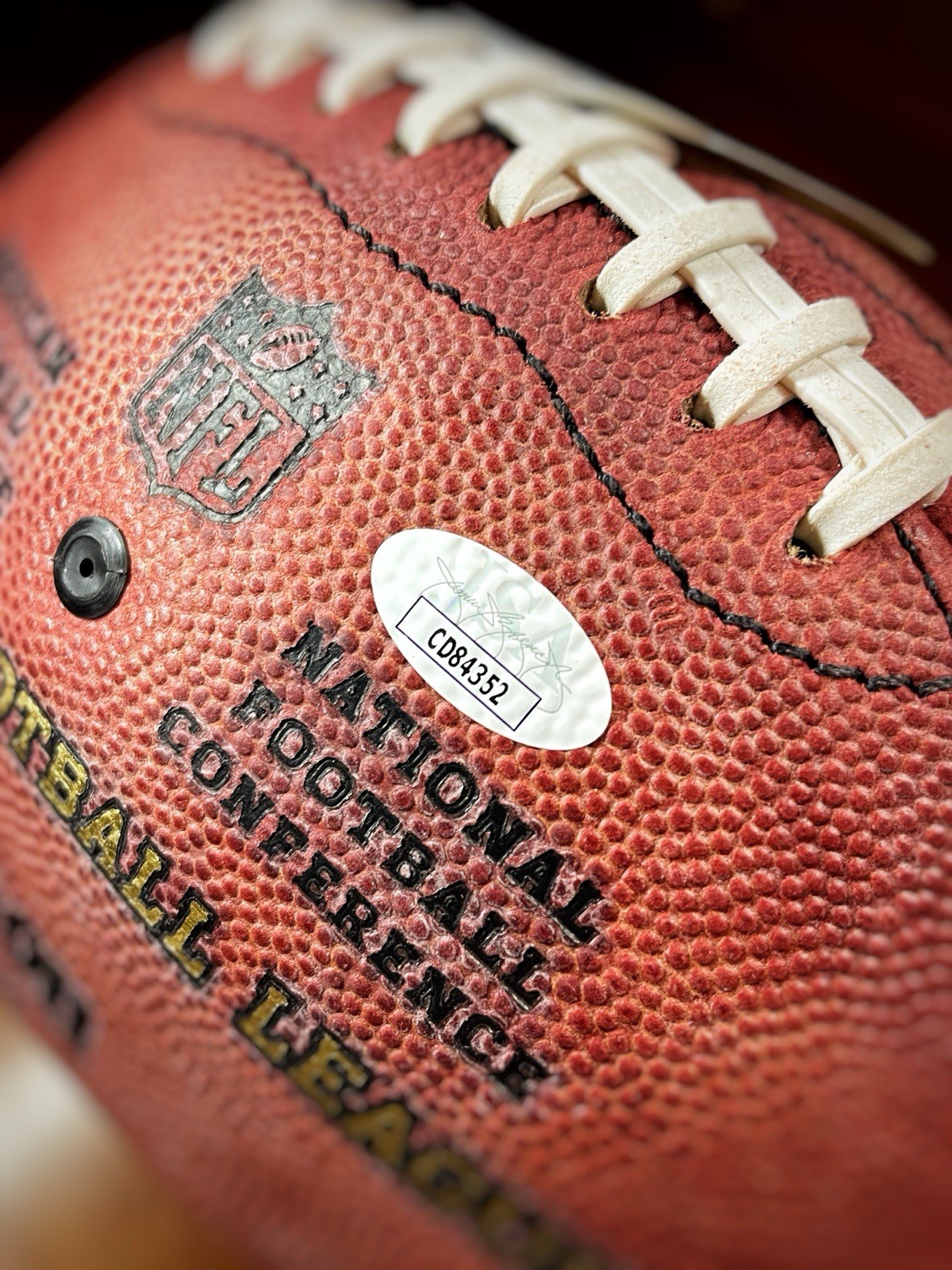 ANDRE REED Signed Wilson “The Duke” Official NFL Football Inscription Bills JSA