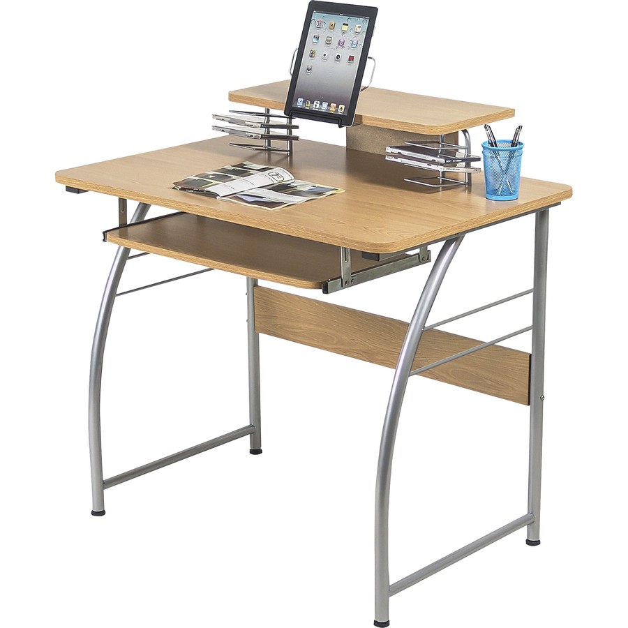 Lorell LLR14337 Upper Shelf Laminate Computer Desk 23.6"x35.4"