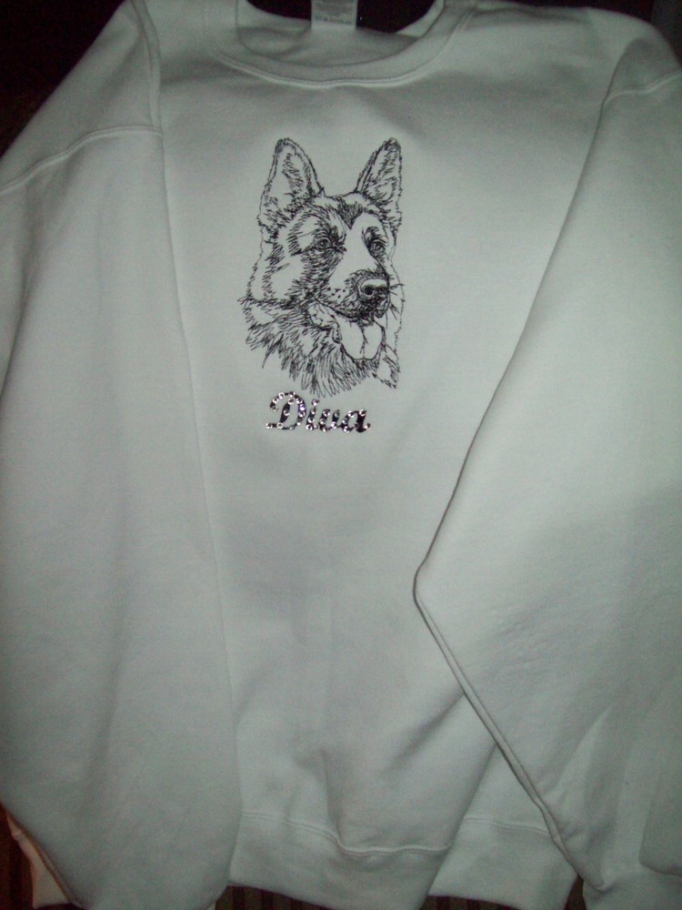 GERMAN SHEPHERD Dog Breed Personalized SWEATSHIRT EMBROIDERED
