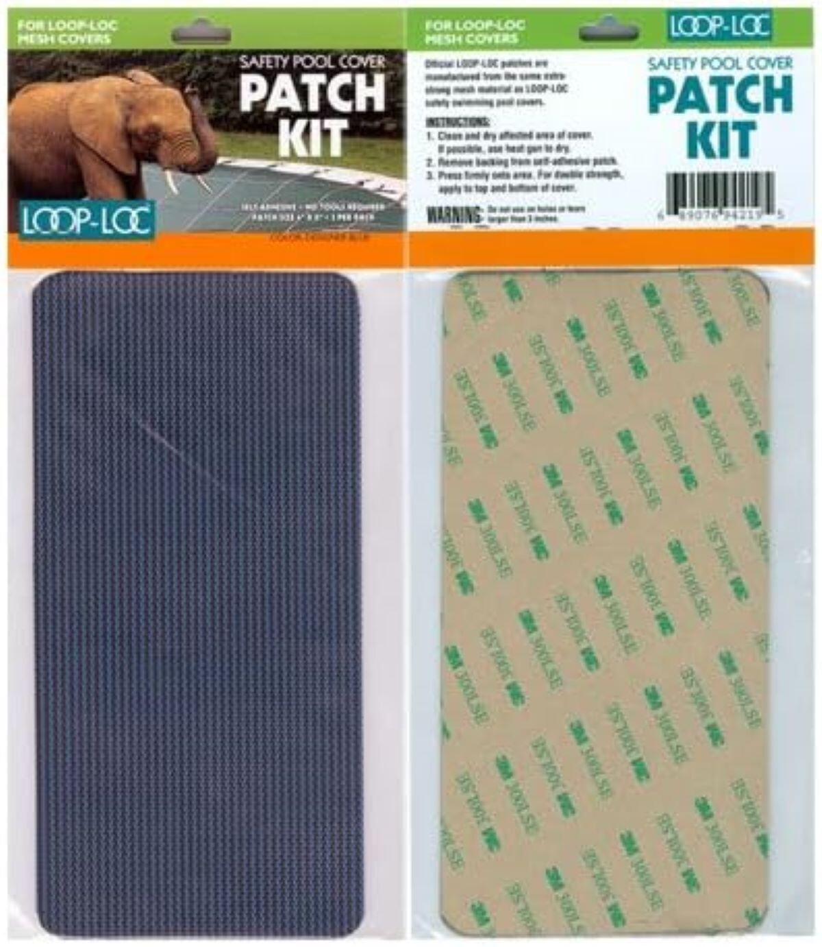 Loop-Loc Safety Cover Patch Kit - Blue Mesh - 3 Pack