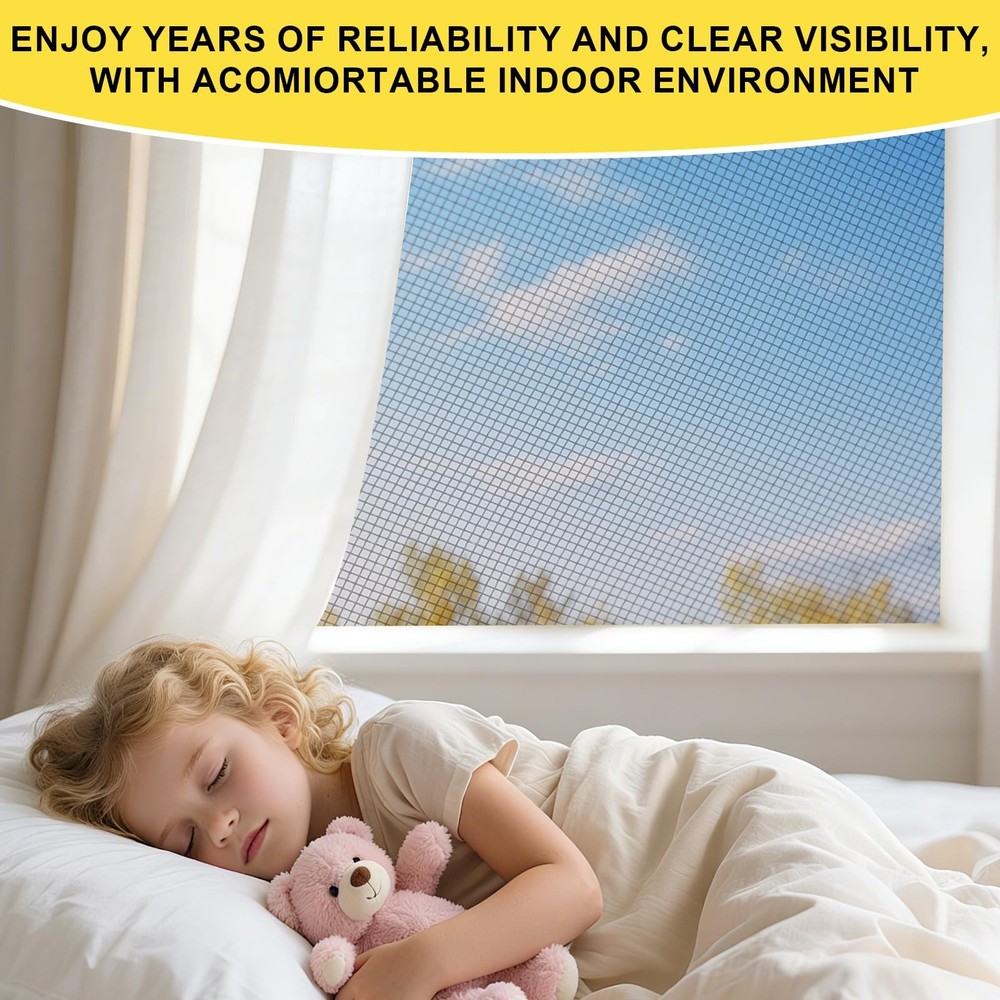 Fiberglass Window Screen Roll, High Visibility and Durable, Protection Install a