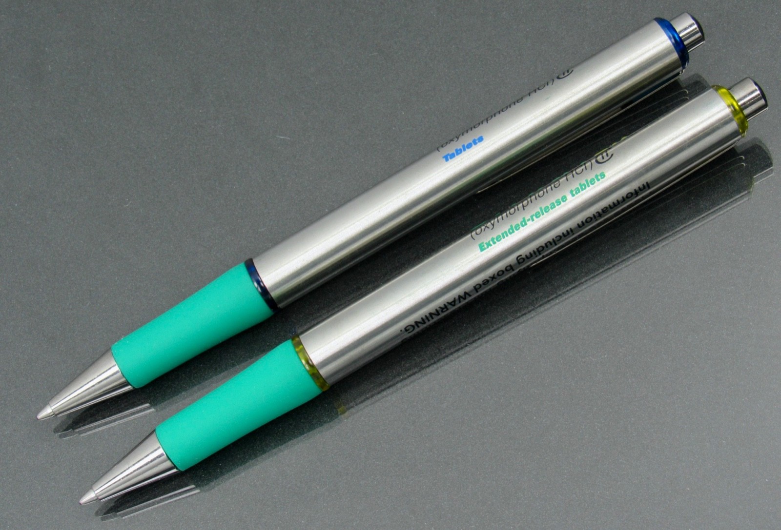 Opana Oxymorphone CII Metal PENS Boxed Set Drug Rep Pharmaceutical Promo HTF