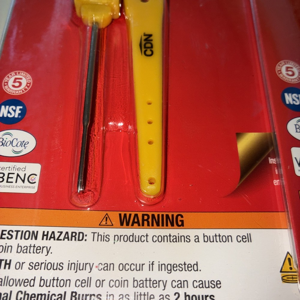 2pc CDN DTT450 ProAccurate Thin Tip Yellow Thermometer w/ 6 Second Response
