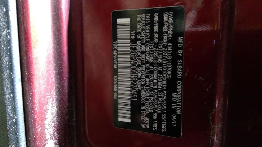XV CROSST 2017 Transmission Shift 1004863