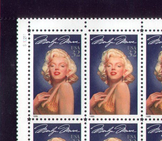 2967 Missing Star Perf Error / EFO Sheet "Marilyn Monroe" Mint NH