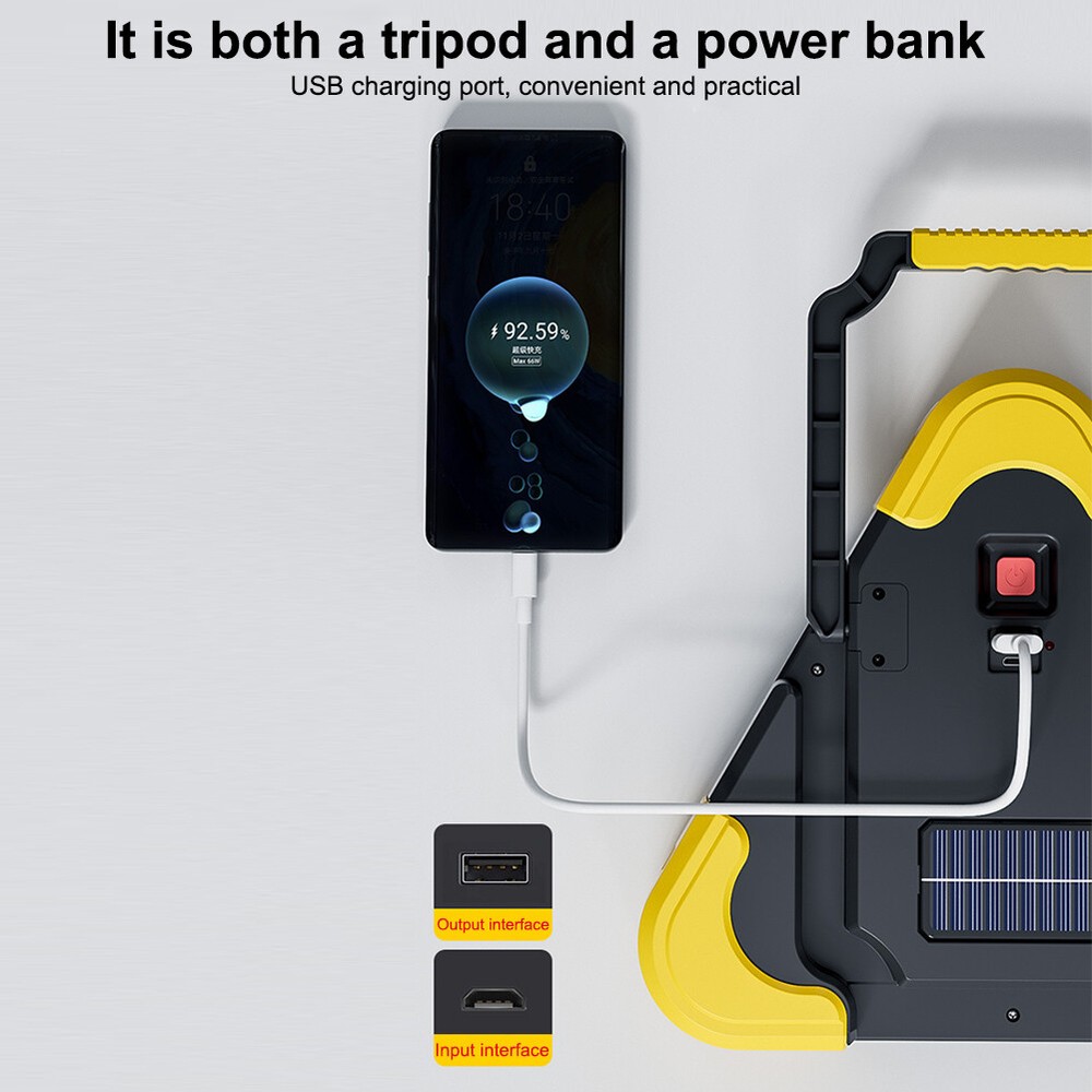 Foldable Car Emergency Triangle Warning Light Multi-Function LED Light Solar US