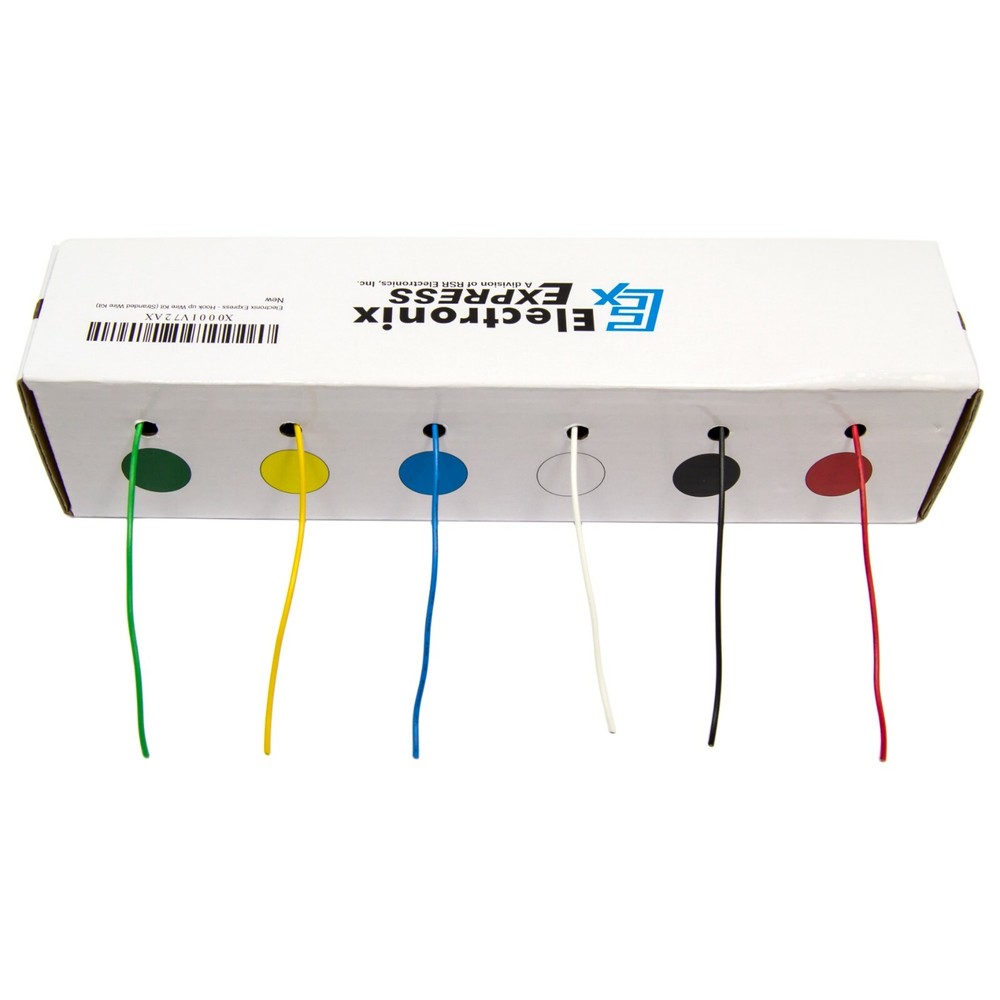 22 Gauge Stranded Hook-Up Wire Kit, Includes Six Different Color 25 Foot Spools