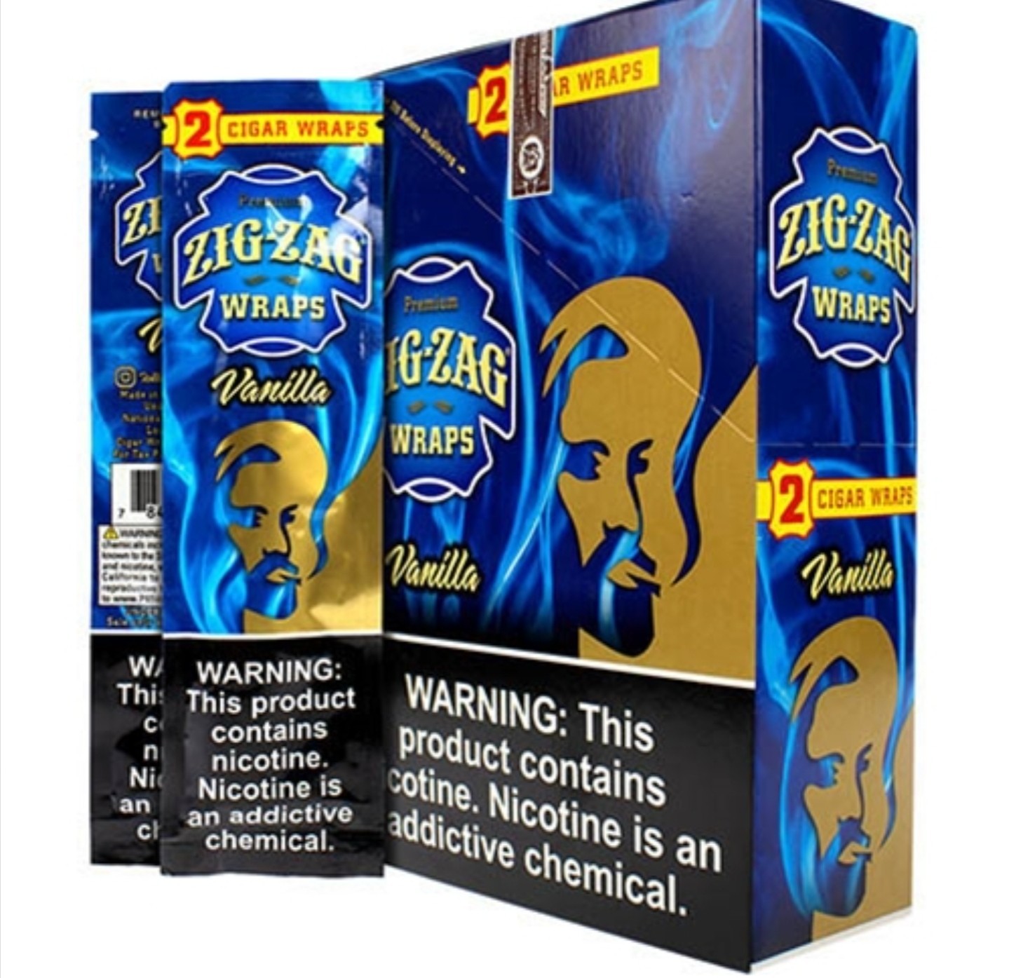 Zig Zag Vanilla Cigar Wraps - 2 -25 Packs (50 Wraps Total)