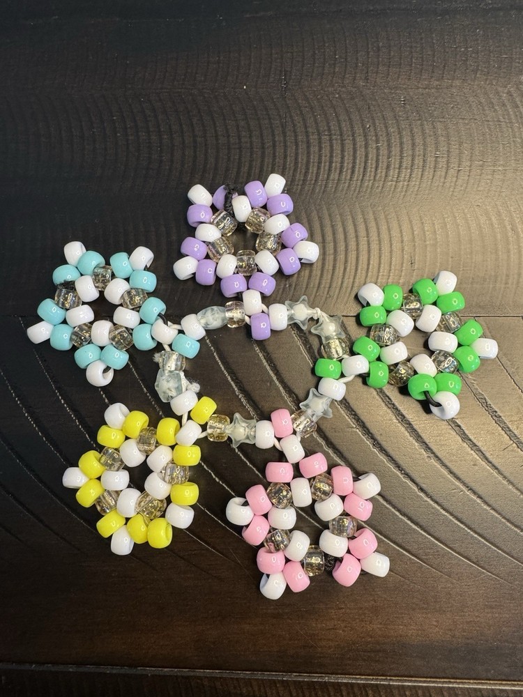 Rainbow Kandi star bracelet