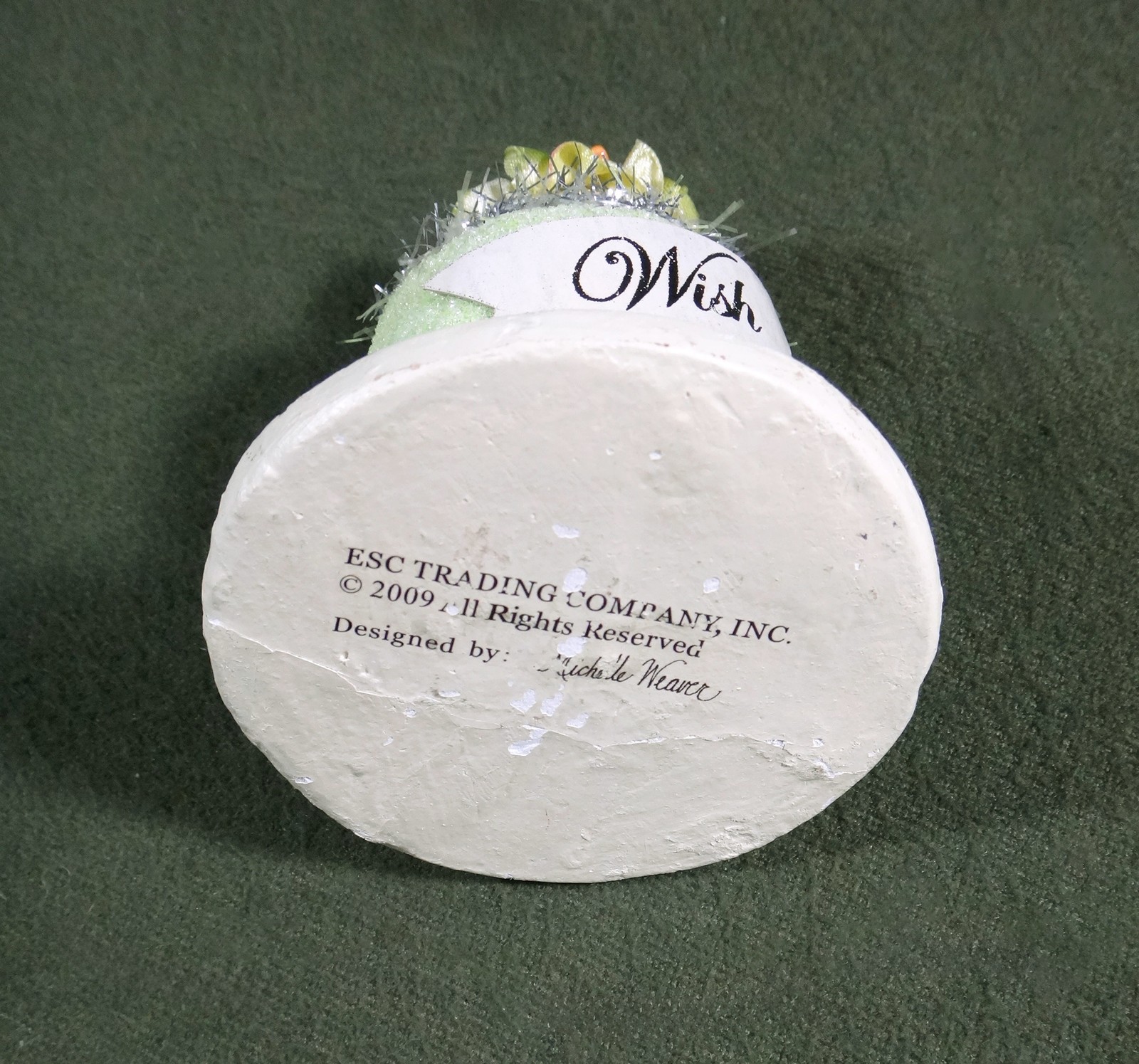 EASTER CHICK in EGG CUP "Wish" ESC TRADING CO designer MICHELLE WEAVER 2009