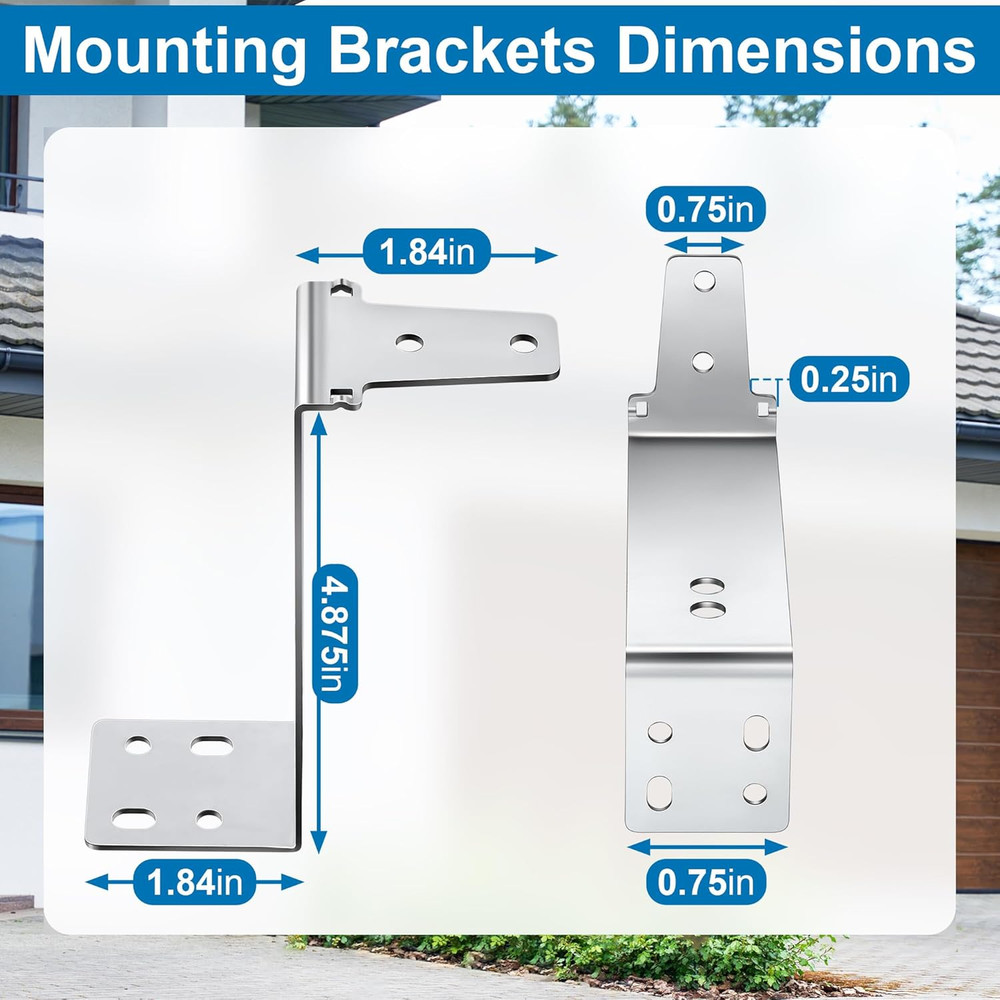 Sturdy Metal Garage Door Sensor Brackets - 2PCS Wall Mount Replacement Set