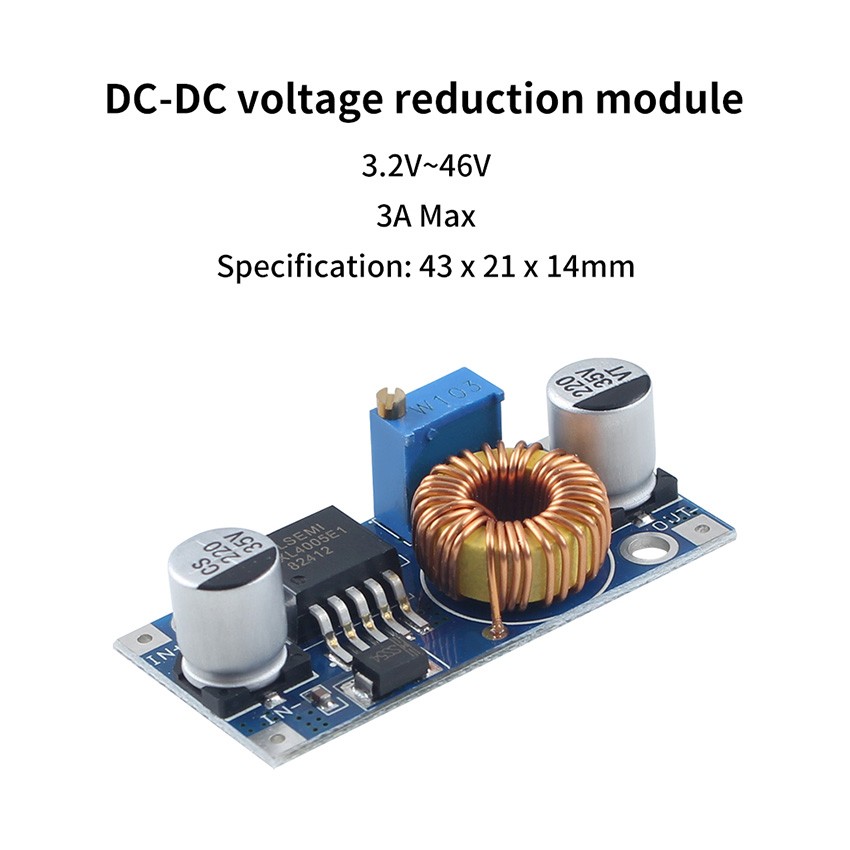 5V Step-Down Converter DC-DC Voltage Reduction Module 3.2V-46V Accessories